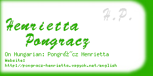 henrietta pongracz business card